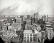 Circa  Detroit looking southeast along Woodward Avenue from the Whitney Building